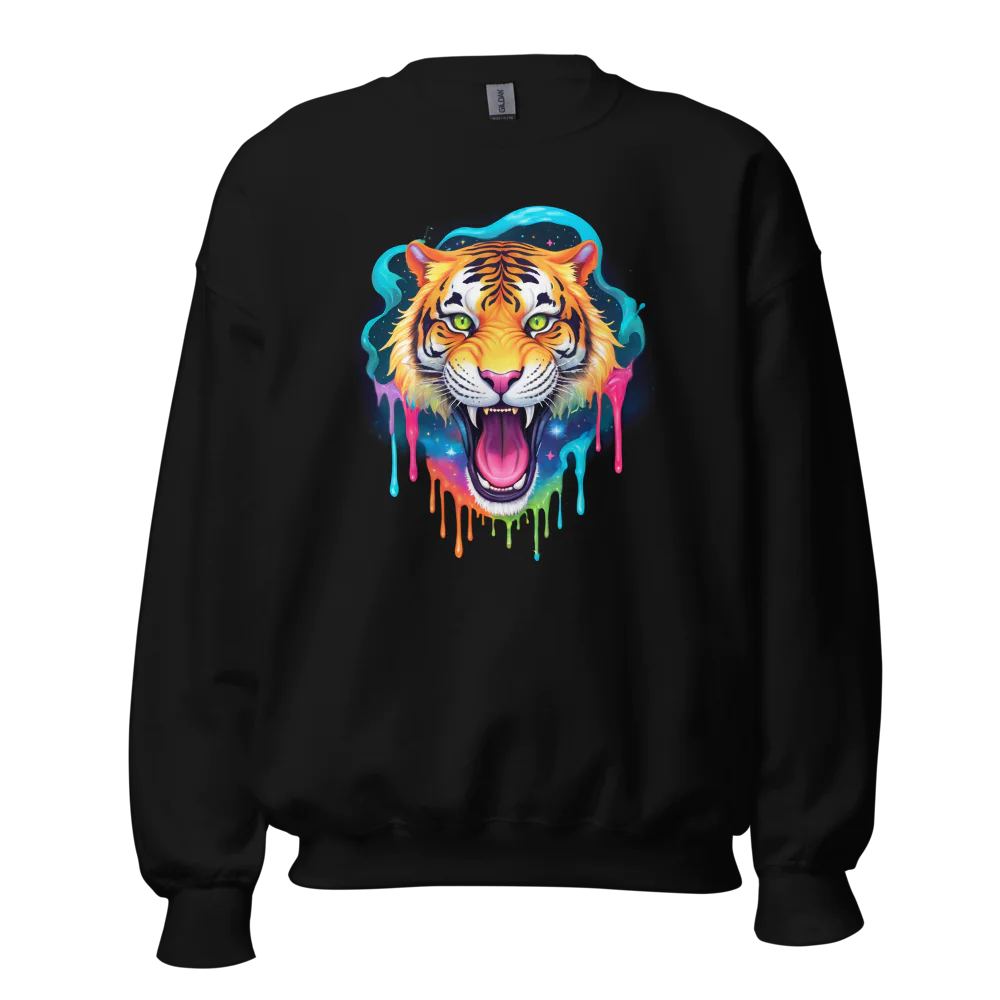 trippy tiger Sweatshirt